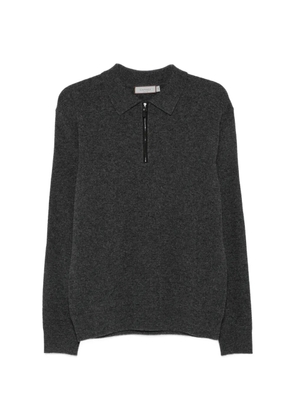 Canali zip-fastening polo sweater - Grey