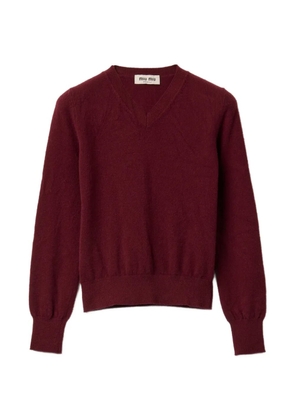 Miu Miu V-neck wool cardigan - Red