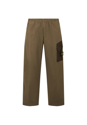 Stone Island 3100060 organic panama cotton + nylon trousers - Green
