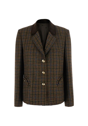 Blazé Milano Shelley check-pattern virgin wool blazer - Brown