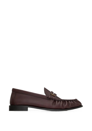 Saint Laurent le loafers supple in smooth leather - Red