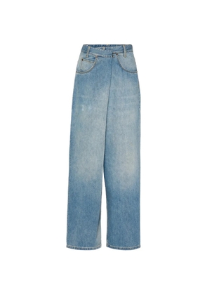 Maison Margiela wrap-front denim jeans - Blue