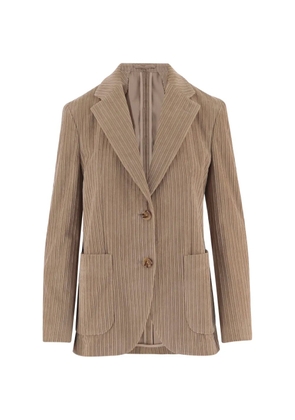 Lardini ribbed button-down blazer - Brown