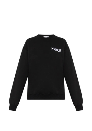 Hunza G logo-embroidered sweatshirt - Black