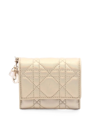 Christian Dior Pre-Owned 2010s Lady Dior Cannage wallet - Gold