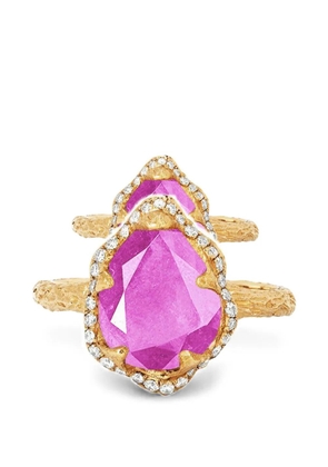 Logan Hollowell Baby Queen pink sapphire and diamond ring - Gold