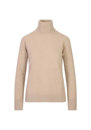 'S Max Mara logo-embroidered elbow-patch sweater - Neutrals