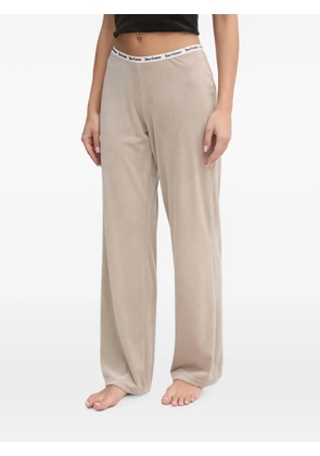 Juicy Couture logo-waistband ribbed trousers - Neutrals