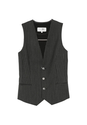 MM6 Maison Margiela pinstripe-pattern sleeveless waistcoat - Grey