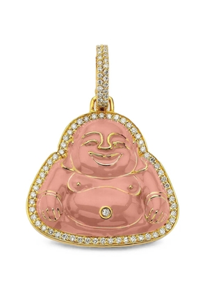 BUDDHA MAMA Happy Buddha medium diamond pendant - Gold