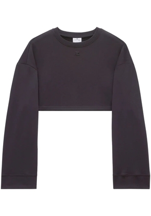 Courrèges Cocoon fleece cropped sweatshirt - Black