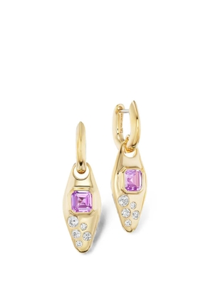 Uniform Object pink sapphire and diamond Vessel earrings - Gold