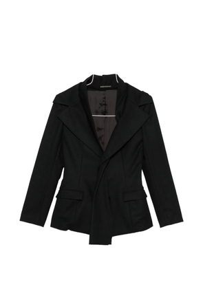 Yohji Yamamoto asymmetric flap-pocket jacket - Black
