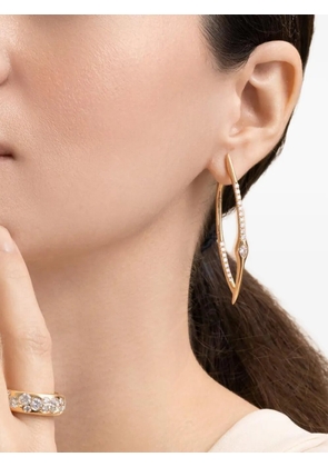 Uniform Object Axle diamond earrings - Gold