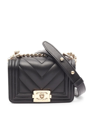 CHANEL Pre-Owned Boy chevron shoulder bag - Black