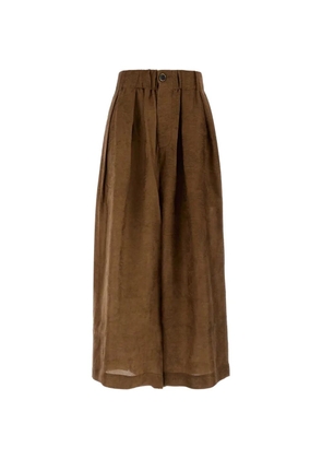 Uma Wang Poetic jacquard-patterned trousers - Brown