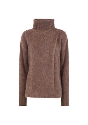 Uma Wang roll-neck alpaca-wool sweater - Brown