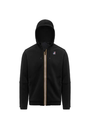 K-Way Prosper logo-patch hooded jacket - Black