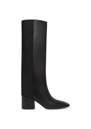 Courrèges logo-detail bi-material boots - Black