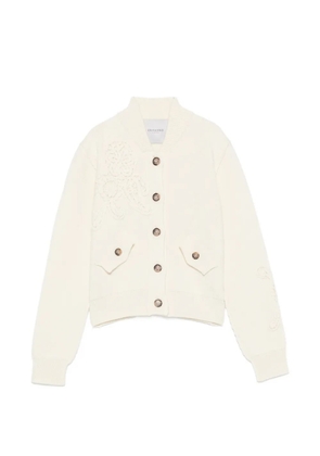 ERMANNO FIRENZE crochet-patch button-up cardigan - Neutrals