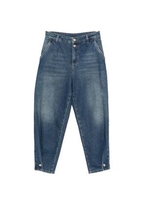 LIU JO embellished-button tapered jeans - Blue