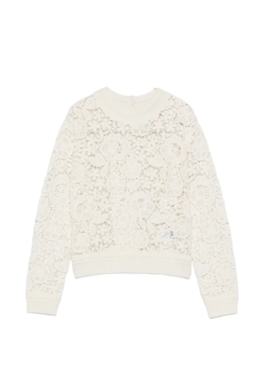 ERMANNO FIRENZE floral-lace sweater - Neutrals