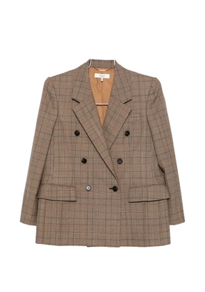 Chloé double-breasted check jacket - Brown