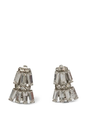 Victoria Beckham crystal-embellished clip-on earrings - Silver