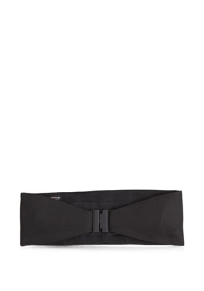 Kiton pleated silk-blend belt - Black