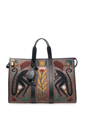 ETRO Paisley embroidered tote bag - Neutrals