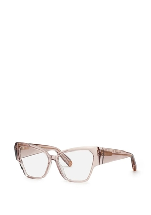 Philipp Plein cat-eye transparent-finish glasses - Pink