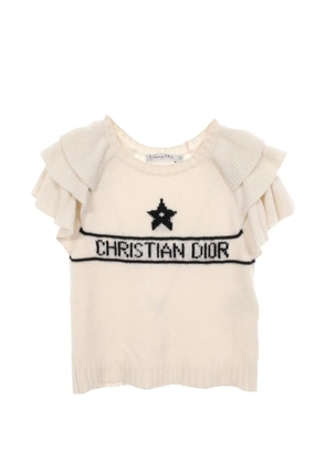Christian Dior Pre-Owned 2000s ruffled T-shirt - White