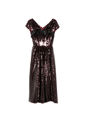Simone Rocha sequin-embellished bow-detail midi dress - Red