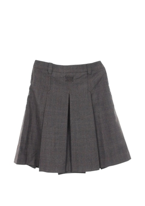 Miu Miu Pre-Owned 2010s pleated mini skirt - Grey
