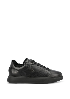 BOGNER logo-plaque leather sneakers - Black