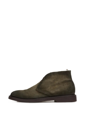 Officine Creative lace-up suede boots - Green