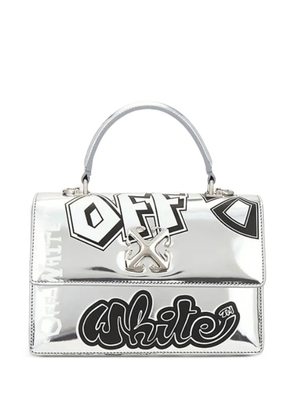 Off-White Jitney 1.4 logo-print shoulder bag - Silver