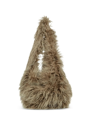 FILTH faux-fur shoulder bag - Neutrals