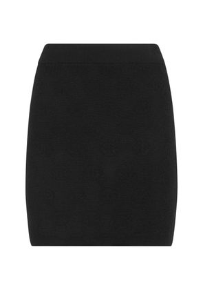 Philipp Plein monogram-jacquard skirt - Black