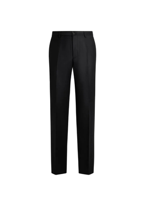 ETRO wool flannel trousers with crease detail - Black