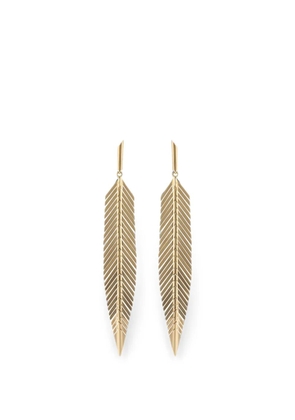 Cadar feather drop earrings - Pink