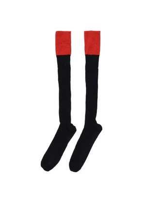 DSQUARED2 two-tone ribbed-knit lurex-detail socks - Black