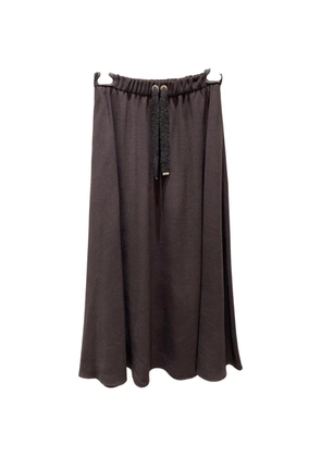 Herno drawstring-waist maxi skirt - Brown