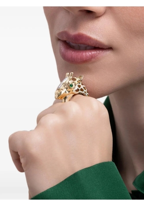 David Webb emerald and diamond ring - Gold