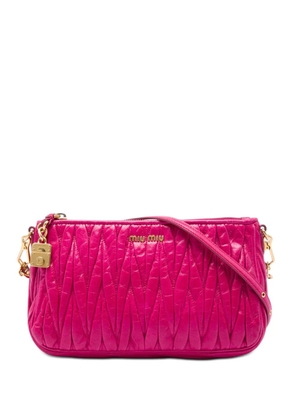 Miu Miu Pre-Owned 2010-2026 Matelasse Nappa Lux Charm shoulder bag - Pink