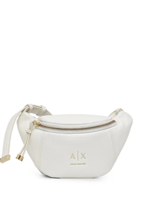 Armani Exchange logo-plaque belt bag - White