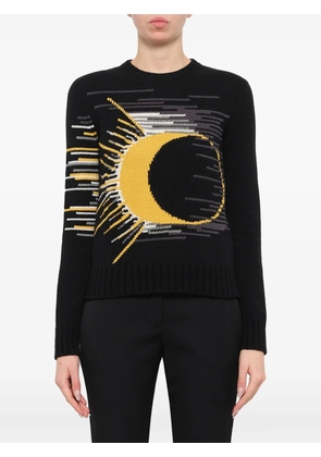 Alexander McQueen celestial-intarsia sweater - Black