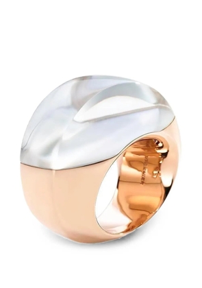VHERNIER Aladino rock crystal and mother of pearl ring - Pink