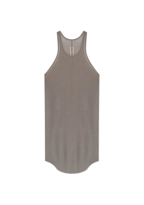 Rick Owens ribbed-knit curved-hem T-shirt - Grey