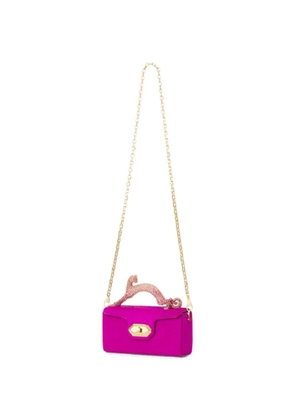 Lanvin Pencil Cat nano bag in pony and rhinestones - Pink